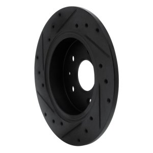 Chevrolet Cruze Brake Rotor (1) - Rear Right - R1 Concepts - Drilled & Slotted - Black - `16-`23